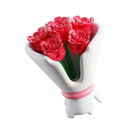 Flower Rose Bouquet  3D Icon