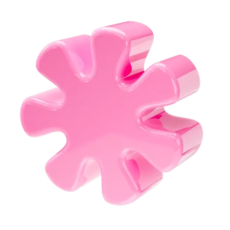 Flower Shape Icon 3D Icon