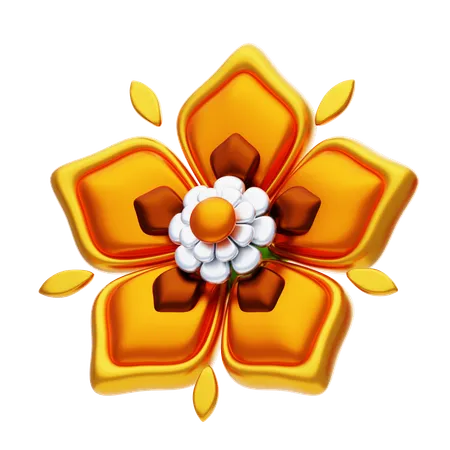 Flower Shape Has Graceful Petals  3D Icon