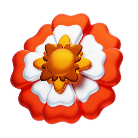 Flower Shape That Has Dense Petals  3D Icon