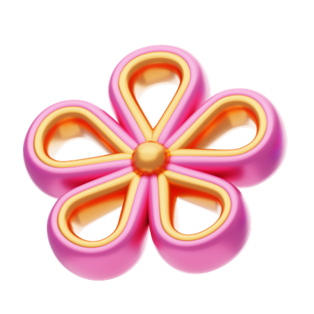 Flower Shapes Have A Curved Shape  3D Icon