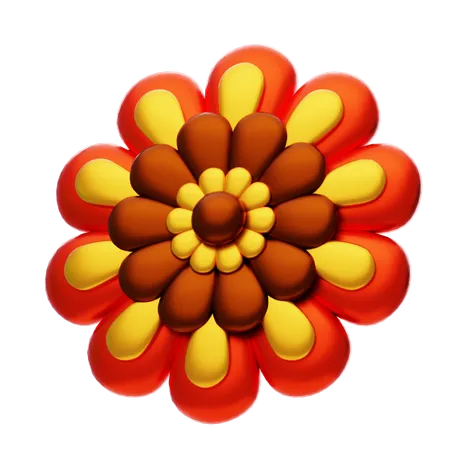 Flower Shapes Have Beautiful Colors To Look At  3D Icon