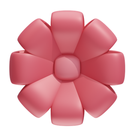 Flower Style Ribbon Bow  3D Icon