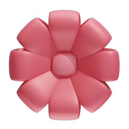 Flower Style Ribbon Bow  3D Icon