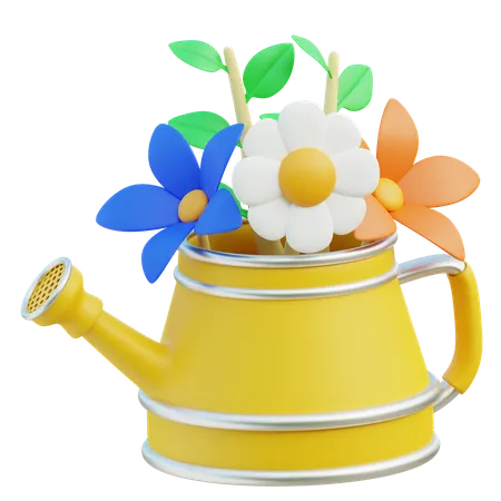 Flower Watering Can  3D Icon