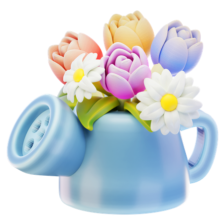 Flower Watering Can  3D Icon