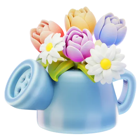 Flower Watering Can  3D Icon