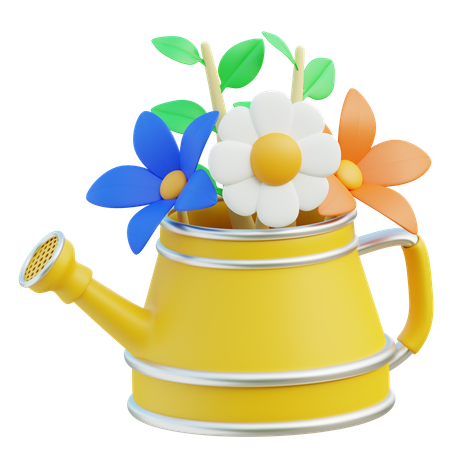 Flower Watering Can  3D Icon