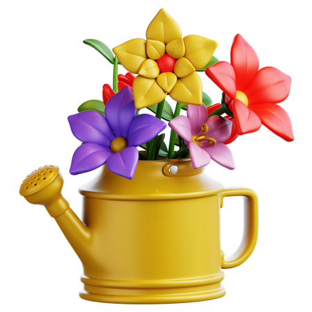 Flower Watering Can  3D Icon