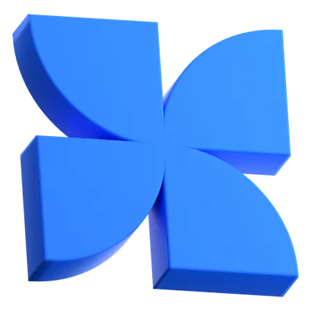 Flower Windmill Nature  3D Icon