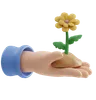 Flower With Hand