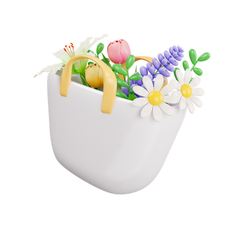 Flowers Bag  3D Icon