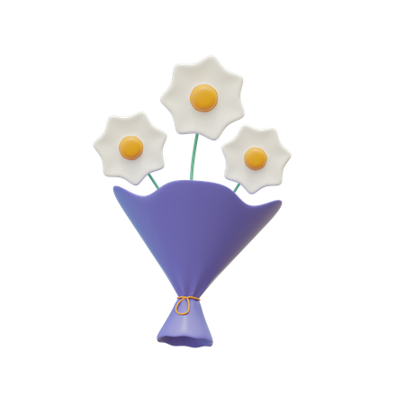 Flowers Bouquet  3D Illustration