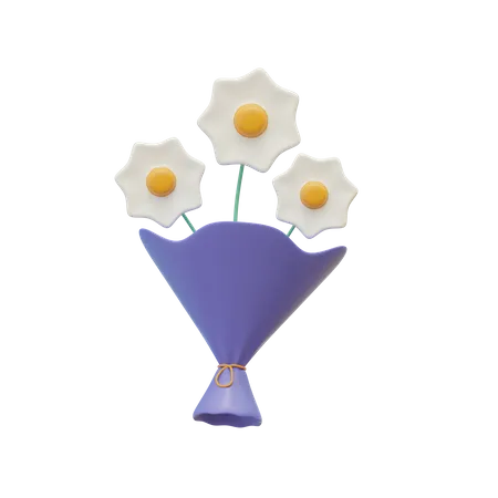 Flowers Bouquet  3D Illustration