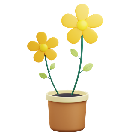 Flowers Pot  3D Icon