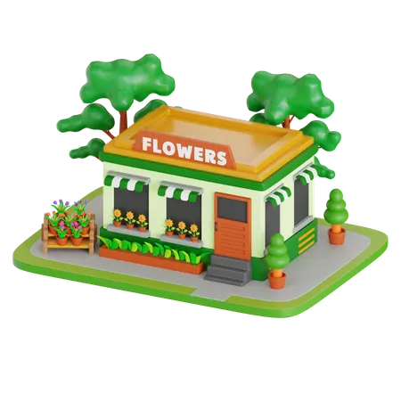 Flowers Shop  3D Icon