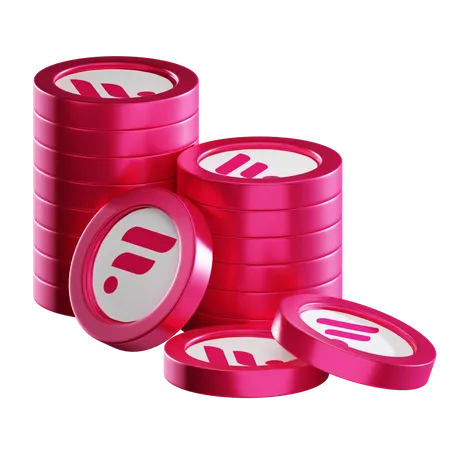 Flr Coin Stacks  3D Icon