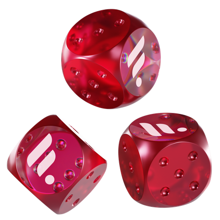 Flr Glass Dice Crypto  3D Icon