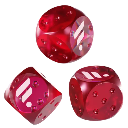 Flr Glass Dice Crypto  3D Icon