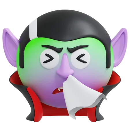 Flu Vampire Emoticon 3 D Icon Illustration 3D Icon