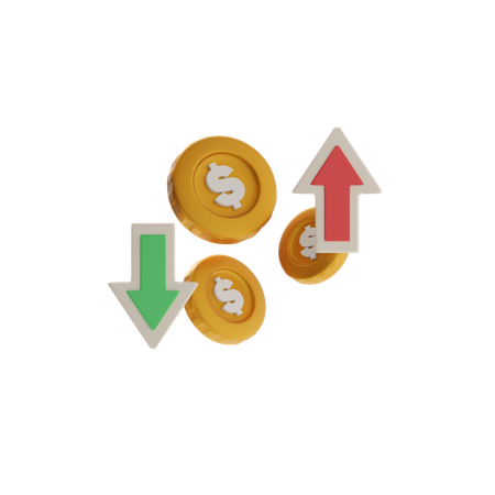 Fluctuación del valor empresarial  3D Icon