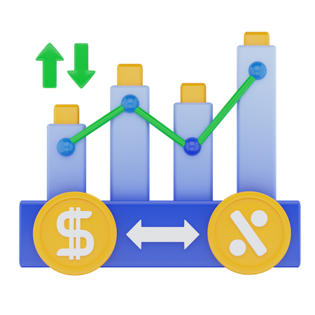 Fluctuación del dinero  3D Icon