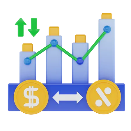 Fluctuación del dinero  3D Icon