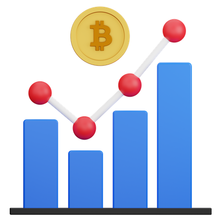 Fluctuation Crypto  3D Illustration