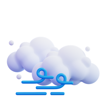 Fluffy Cloud  3D Icon