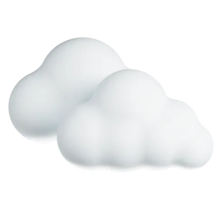 Fluffy Clouds  3D Icon
