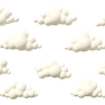 3d white clouds logo