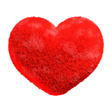 Fluffy Heart  3D Icon