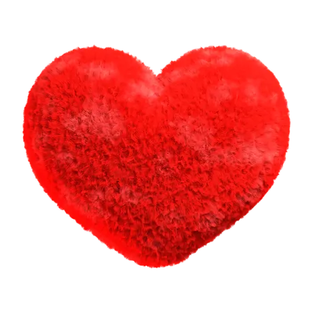 Fluffy Heart  3D Icon