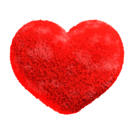Fluffy Heart  3D Icon