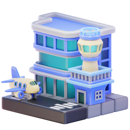 Flughafen  3D Icon