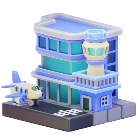 Flughafen  3D Icon