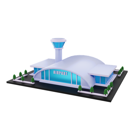 Flughafen  3D Illustration