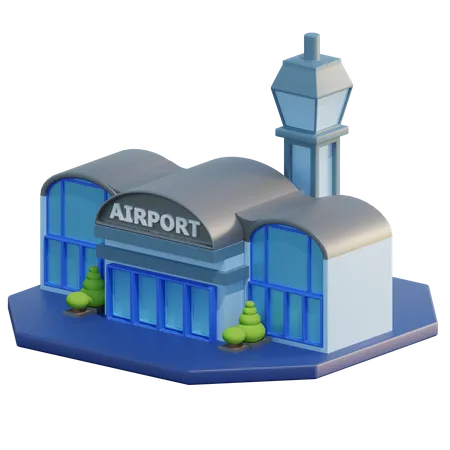 Flughafen  3D Icon