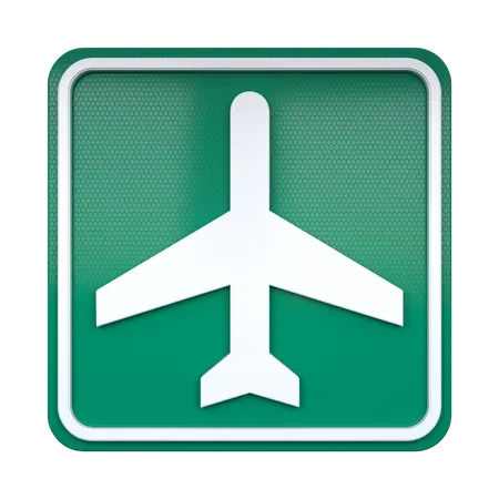 Flughafenschild  3D Icon