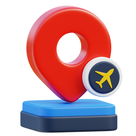 Flughafenstandort  3D Icon