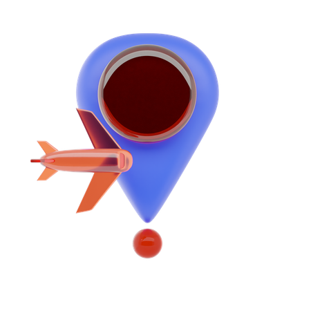 Flughafenstandort  3D Icon