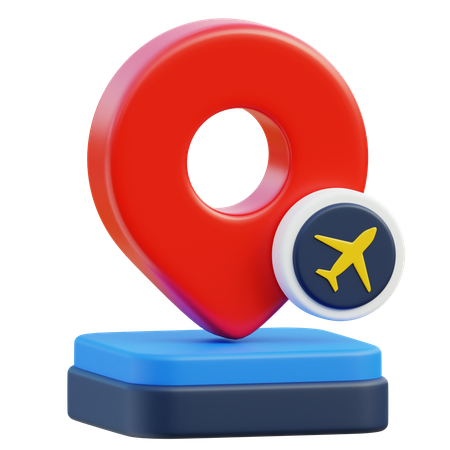 Flughafenstandort  3D Icon