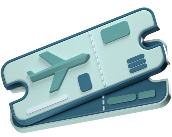 Flugzeugticket  3D Icon