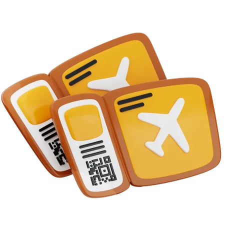 Flugticket  3D Icon