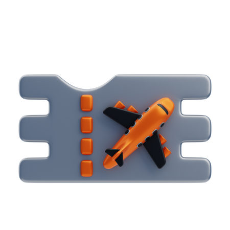 Flugticket  3D Icon