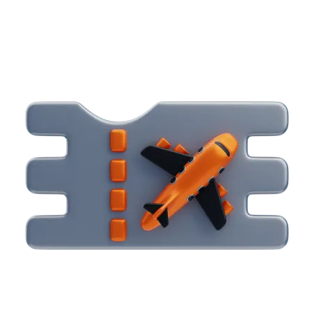 Flugticket  3D Icon