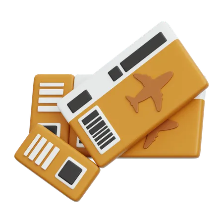 Flugticket  3D Icon