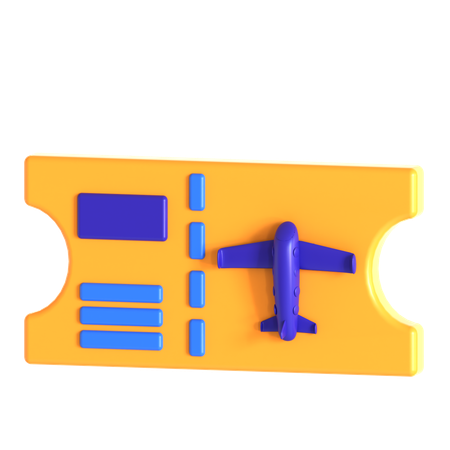 Flugticket  3D Icon