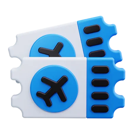 Flugticket  3D Icon