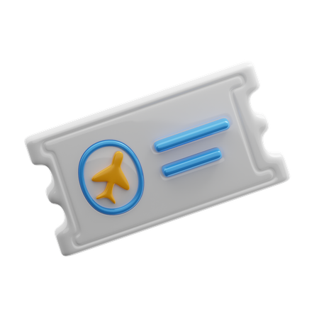 Flugticket  3D Icon